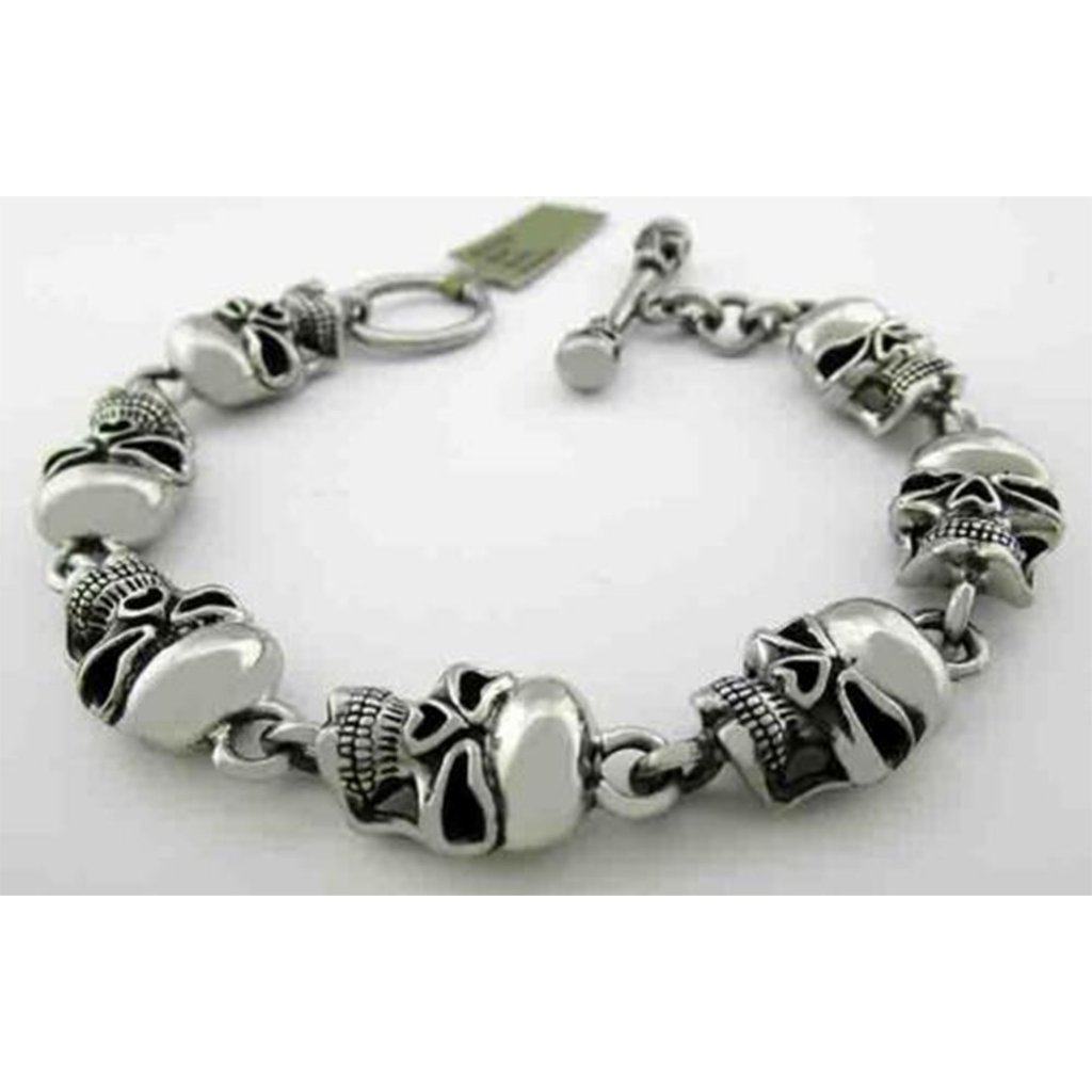Skull Link Bracelet Stainless Steel